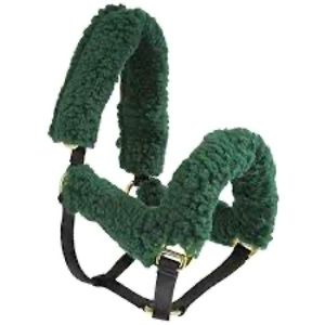Horse halter fleece tube cover set green